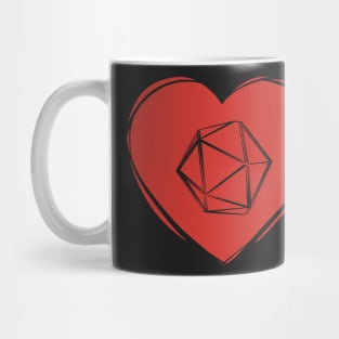 Fantasy Dice Heart Mug